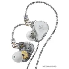 Наушники KZ Acoustics ZAS (без микрофона, серебристый)