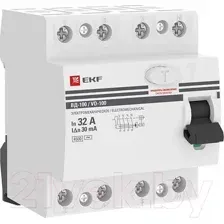 Устройство защитного отключения EKF PROxima ВД-100 4P 32А 30мА elcb-4-32-30-em-pro