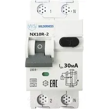 Дифференциальный автомат Wilderness NX10R 1PN C40 30mA тип AC 10kA NX10R-2-040C-030AC