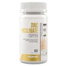 Цинк Maxler Zinc Picolinate + Copper 60 vegan caps