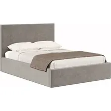 Кровать Хочу Домой Парма с ПМ 140x200 (пепел велюр 112)