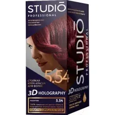Крем-краска для волос Studio Professional 3D Holography 5.54 (махагон)