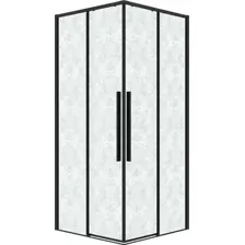 Душевой уголок Grossman Galaxy 90x90x195 300.K33.01.9090.21.02 (черный матовый/шиншилла стекло)