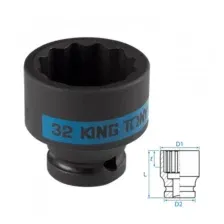 KING TONY Головка торцевая ударная двенадцатигранная 1/2', 32 мм 453032M