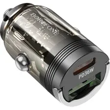 Автомобильное зарядное Borofone BZ29A PD36W + QC3.0 (прозрачный)