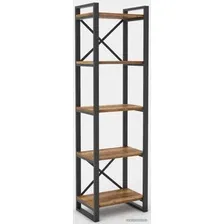 Стеллаж Hype Mebel Стандарт 50x200 (черный/дуб галифакс олово)