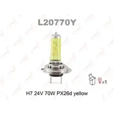 Автолампа PX26d LYNXAUTO L20770Y H7 24