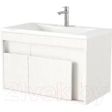 Дабер Тумба под умывальник 016 WeltWasser Deilbach 7517-80 Т16.8W.0.5_light (с подсветкой, белый древесный)