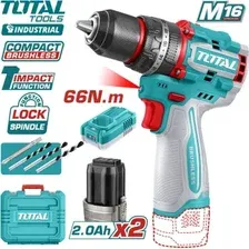 Ударная дрель-шуруповерт Total TIDLI166062 (с 2-мя АКБ, кейс)