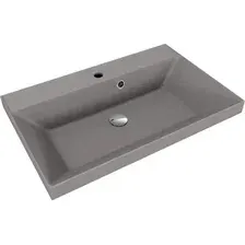 Умывальник Symbolite Asti 80x45 (кварц, серый шелк)