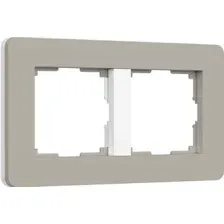Рамка Werkel Split W0023067 (дымчатый/белый, Soft-Touch)