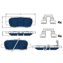 Тормозные колодки дисковые задняя ось TRW GDB3508BTE
