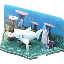 Игрушка-конструктор Halftoys Ocean Белая акула с диорамой HO006