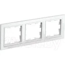 Рамка для выключателей и розеток IEK Brite BR-M32-K01 (белый, 3 поста)