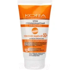 Крем солнцезащитный Kora Усиленная защита SPF 50+ Для лица и тела (150мл)