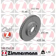 Тормозной диск ZIMMERMANN 590.2561.20 вентилируемый , передняя ось