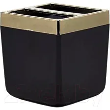 Стакан для зубной щетки и пасты Primanova Toskana M-SA03-25-A (черный/золото)