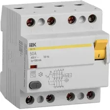 Дифференциальный автомат IEK ВД1-63 4Р 50А 100мА / MDV10-4-050-100