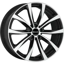 Литой диск MAK Wolf 17x7.5" 5x108мм DIA 72мм ET 35мм Black Mirror
