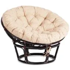 Кресло садовое Tetchair Papasan 23/01 W с подушкой 129 (античный черно-коричневый/старт)
