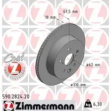 Тормозной диск ZIMMERMANN 590.2824.20 вентилируемый , задняя ось