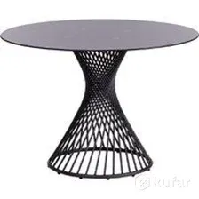 Кухонный стол TetChair Bertoia GT21 110x110x75 металл/стекло (черный)
