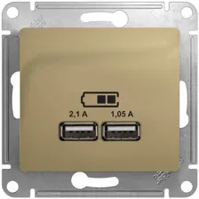 Розетка USB Schneider Electric Glossa, GSL000433