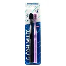 GLOBAL WHITE Зубная щетка Spiral мягкая 2 шт/Toothbrush Spiral soft 2 park