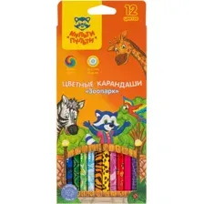 Набор цветных карандашей Мульти-пульти Зоопарк / CP_19277 (12цв)