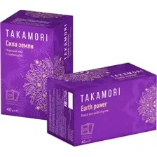 Черный чай Takamori Сила Земли с ча­бре­цом 20 шт