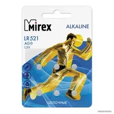 Элементы питания Mirex AG0 / LR521 1.5V 6 шт блистер 23702-LR521-E6