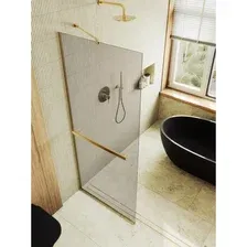 Душевая стенка MaybahGlass 69x195 MGD-721-3у (бронзовое стекло/золотой)