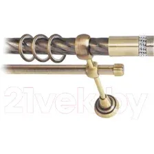 Карниз для штор Lm Decor Имидж 116 2р витой 25/16мм (антик, 3.6м)