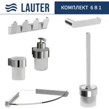 Набор аксессуаров для ванной Lauter 21TS3018  21TS3020  21TS3008  21TS3012  21TS3007  21TS3022 (Chrome, 6 предметов)