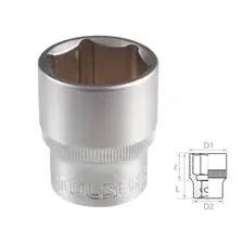 TT16522 TOLSEN Головка торцевая стандартная шестигранная 1/2', 22 мм