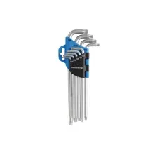 HOEGERT Набор Г-образных удлиненных ключей TORX, Т10-Т50, 9 шт., HT1W818