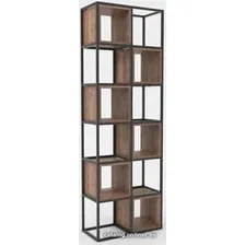 Стеллаж Hype Mebel Грос-2 70x210 (черный/дуб галифакс олово)
