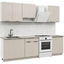 Готовая кухня Mio Tesoro Софти-200 без столешницы (белый/кашемир)