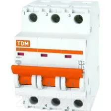 Выключатель автоматический TDM ВА 47-29 3Р 16А (D) 4.5кА SQ0206-0173