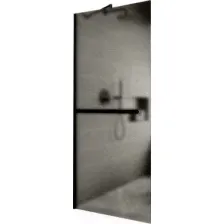Душевая стенка MaybahGlass 195x89 MGD-737-6у (сатин стекло/черный)