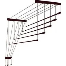 Сушилка для белья Comfort Alumin Потолочная 5 прутьев Chocolate Style 150 см (шоколадный)