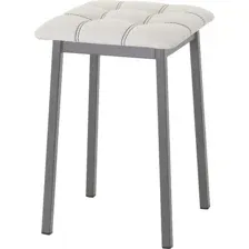 Табурет AMC Comfort 7К4.12 (кожзам, белый/графит)