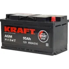 Автомобильный аккумулятор KRAFT AGM 95 R+