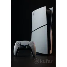 Игровая приставка Sony PlayStation 5 Slim Digital Edition CFI-21XX (2 ревизия, без дисковода, 2 геймпада, белый/черная полночь)