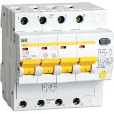 Дифференциальный автомат IEK АД-14 25А 100мА MAD10-4-025-C-100