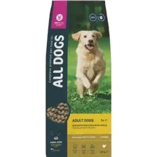 Корм для собак All Dogs Для взрослых собак, с курицей, 20 кг