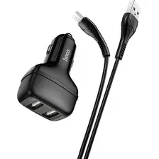 Автомобильное зарядное Hoco Z36 microUSB (черный)