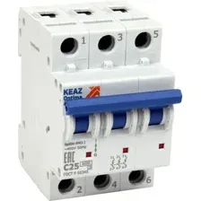 Выключатель автоматический КЭАЗ 3P C 40А 6кА OptiDin BM63-3C40-УХЛ3 260798