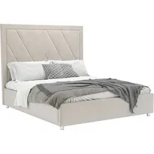 Кровать Мебель-АРС Треви 160 (бархат бежевый Star Velvet 6 Light Beige)
