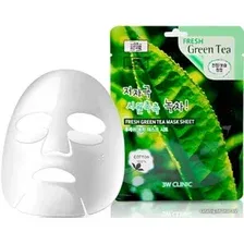  3W Clinic Маска для лица тканевая Fresh Green tea Mask Sheet